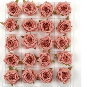 Bulk Silk Rose Blush Pink / Artificial Silk Flower Head - Baby Shower For DIY Wreath Making Accessory Decor Wedding Centrepiece Fake Flower