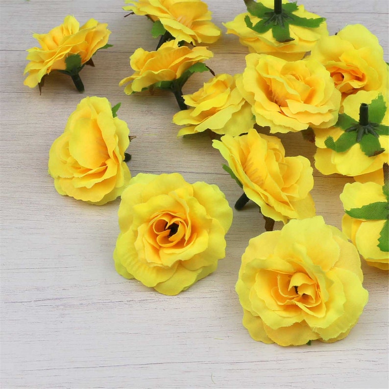 15color 2" Artificial Silk Rose Flower Head in Bulk for Wedding Party ...