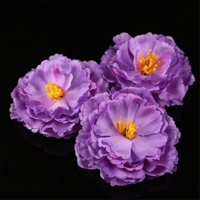 2/100pc Large Artificial Peony Flower Head Bulk 12cm Peony Etsy