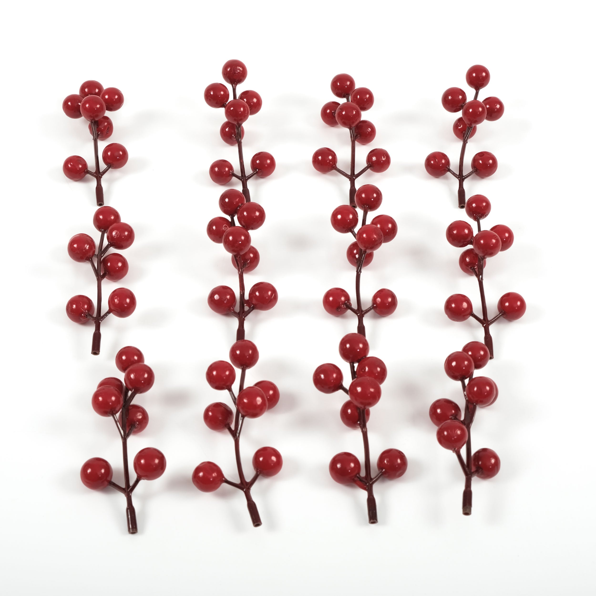 HLTER 10 Stks Kunstmatige Rode Berry Stengels, Rode Hulst Kerst Bessen Takken, Kunstmatige Rode Bessen Bloemen Takjes voor Kerst Home Decor