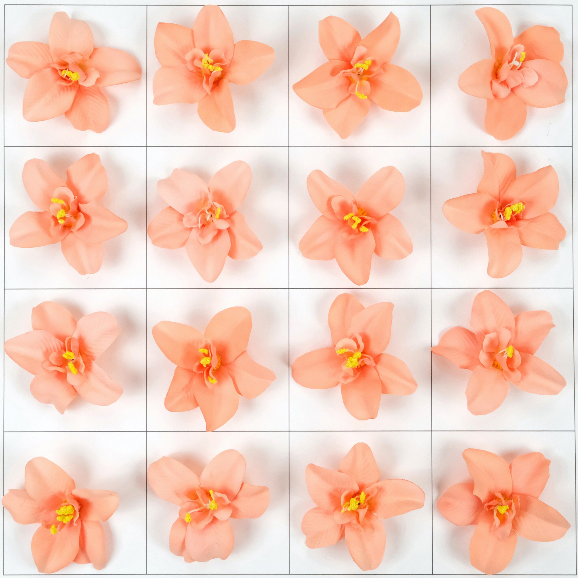 3'' Fake Orchid Coral Artificial Silk Flower Head DIY Craft Floral ...