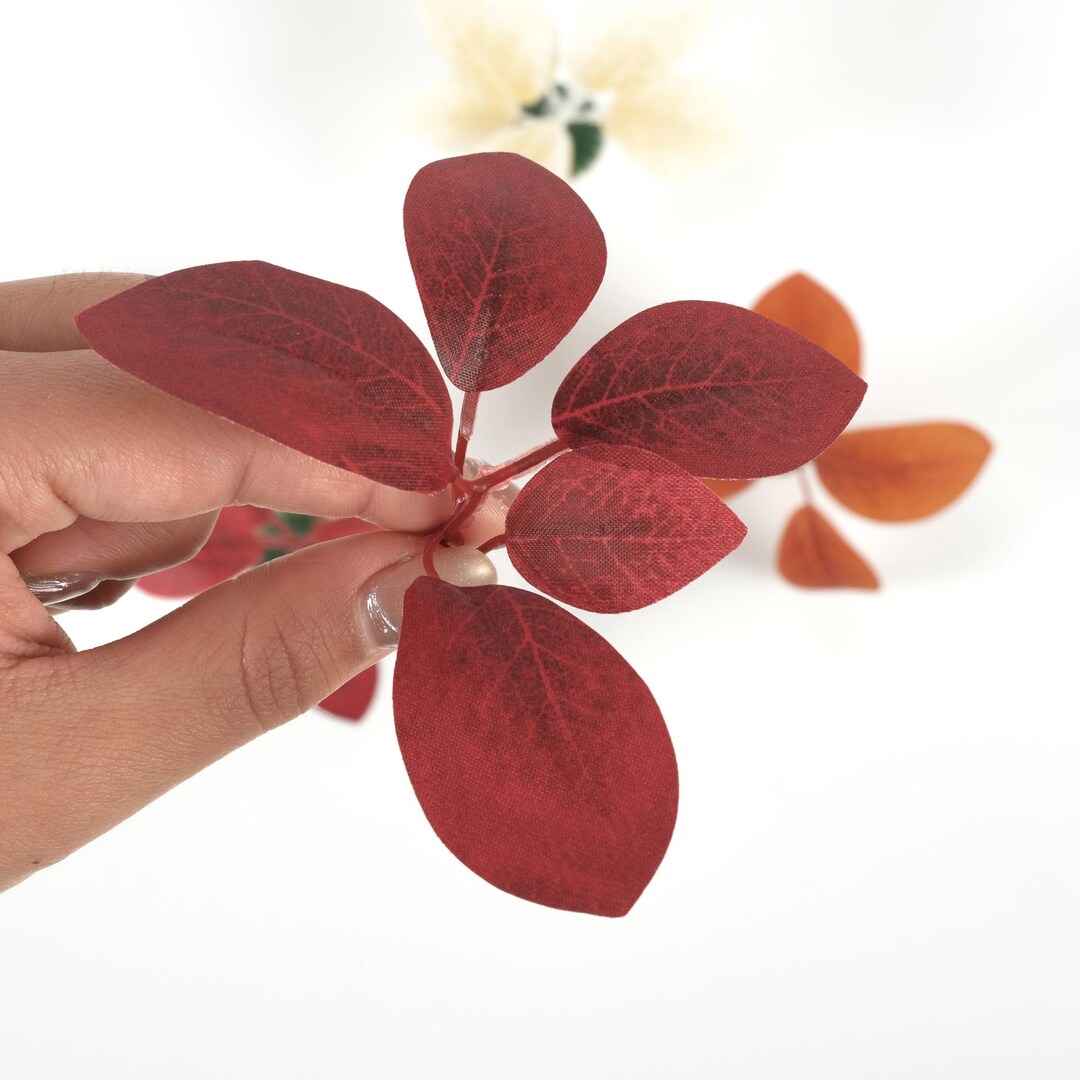 3colors Artificial Silk Rhododendron Leaves -bulk Autumn Leaves DIY ...