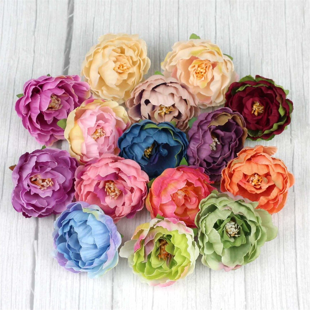 5/100pcs 6cm Peony Flower Heads Bulk Wholesale for Crafts Rose Etsy
