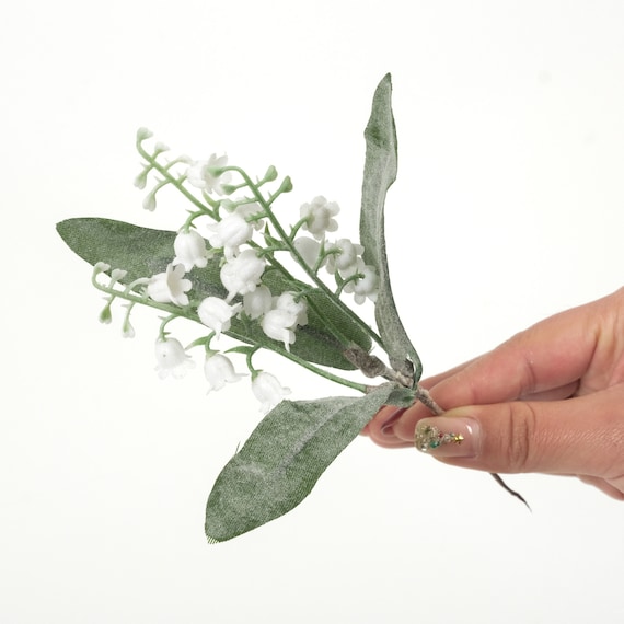 6 Fiori Artificiali Mughetto In Seta - Bouquet Realistico Per Decorazione Casa E Matrimoni