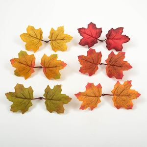 2-200 Stück künstliche Herbstahornblätter - Ahornblätter im Herbst für Thanksgiving-Dekor-Seidenblatt für Herbsthochzeits-Tischfestival DIY-Dekor