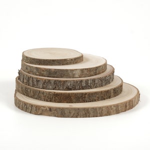 10x dischi di legno 5-6,5 cm dischi di legno naturale per fai da te