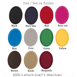 2-100 stuks reparatiepatches ellips blanco patch 1,77x0,98 inch ovale strijkpatch DIY opstrijkbare/naai-applique kleding broek badge accessoires