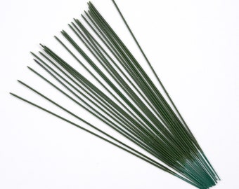 10/500pcs 25cm fil en plastique tige florale, tige de fleur artificielle, tige de plante fil vert fleuriste fils pôle pour gâteau Topper Bouquets décor