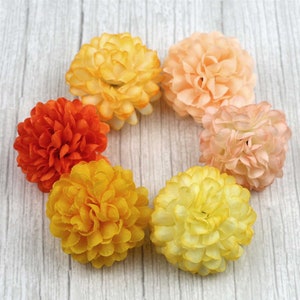 2&quot; Spherical Daisy Artificial Flower Heads Cornflower / Fake Flowers Head For Wedding Party Decor DIY Wreath Garland Bouquet Accessory