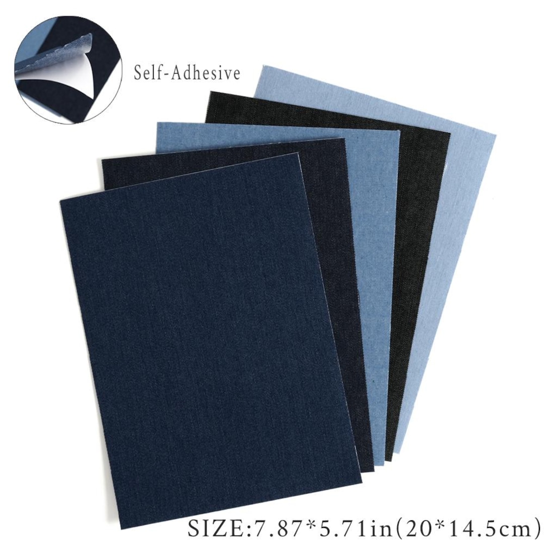 5 Colors Self-adhesive Repair Premium Denim Patches 2-100pcs Rectangle ...