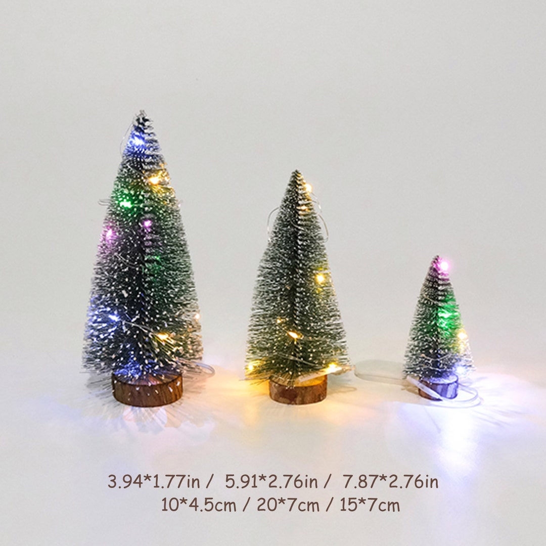 Green Mini Fake Christmas Tree With Led Light 1set for DIY Etsy