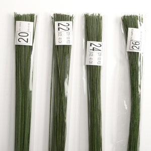 100 pz calibro 20-26 verde floreale stelo filo di carta avvolto fiore artificiale palo/gambo torta toper ghirlanda corona di capelli accessori decorazione