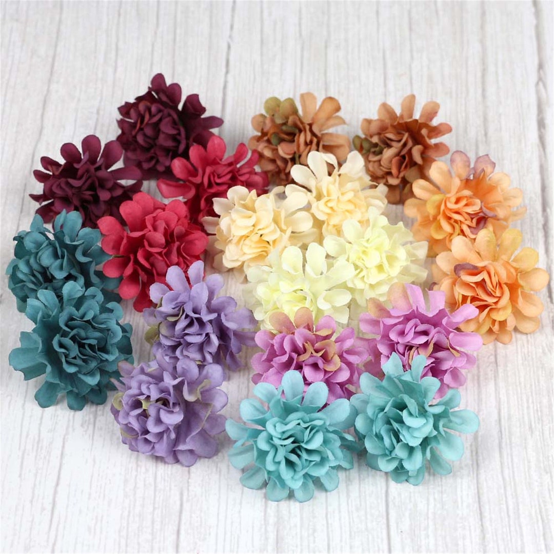2/500PCS Mini Artificial Silk Flower Head in Bulk Fake Daisy for DIY ...