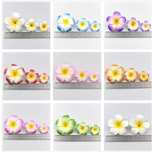 5/100Pcs 9cm Foam Frangipani heads Artificial Plumeria Hawaiian Fake flowers Frangipani Flowers Plumeria Egg For Beach wedding Party Decor