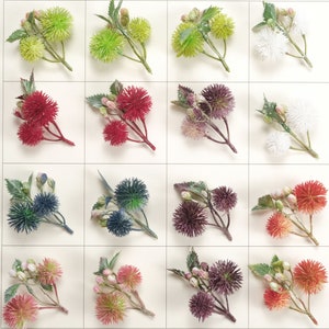 7Colors Kunststoff Distel Blume Gefälschte Distel für Kronen / Künstliche Distel Blumen Sträuße Haarspange Decor Accessoire Fake Flower Head