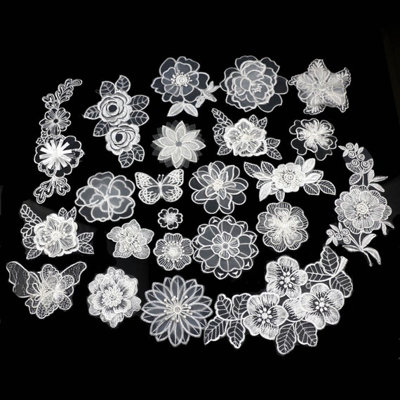 1-100pcs White Lace Embroidery Patch/flower Lace Patch Iron On/sew Applique Wedding Dress Decor Badge Home Junk Journal Accessories - Etsy 1-100pcs White Lace Embroidery Patch/flower Lace Patch Iron On/sew Applique Wedding Dress Decor Badge Home Junk Journal Accessories - Etsy