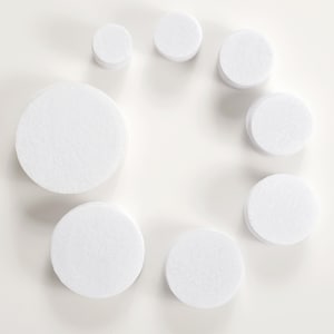 8Size White Round Felt Cloth / Felt Die Cuts, Applique Circles Non Woven Fabric Felt Sheets