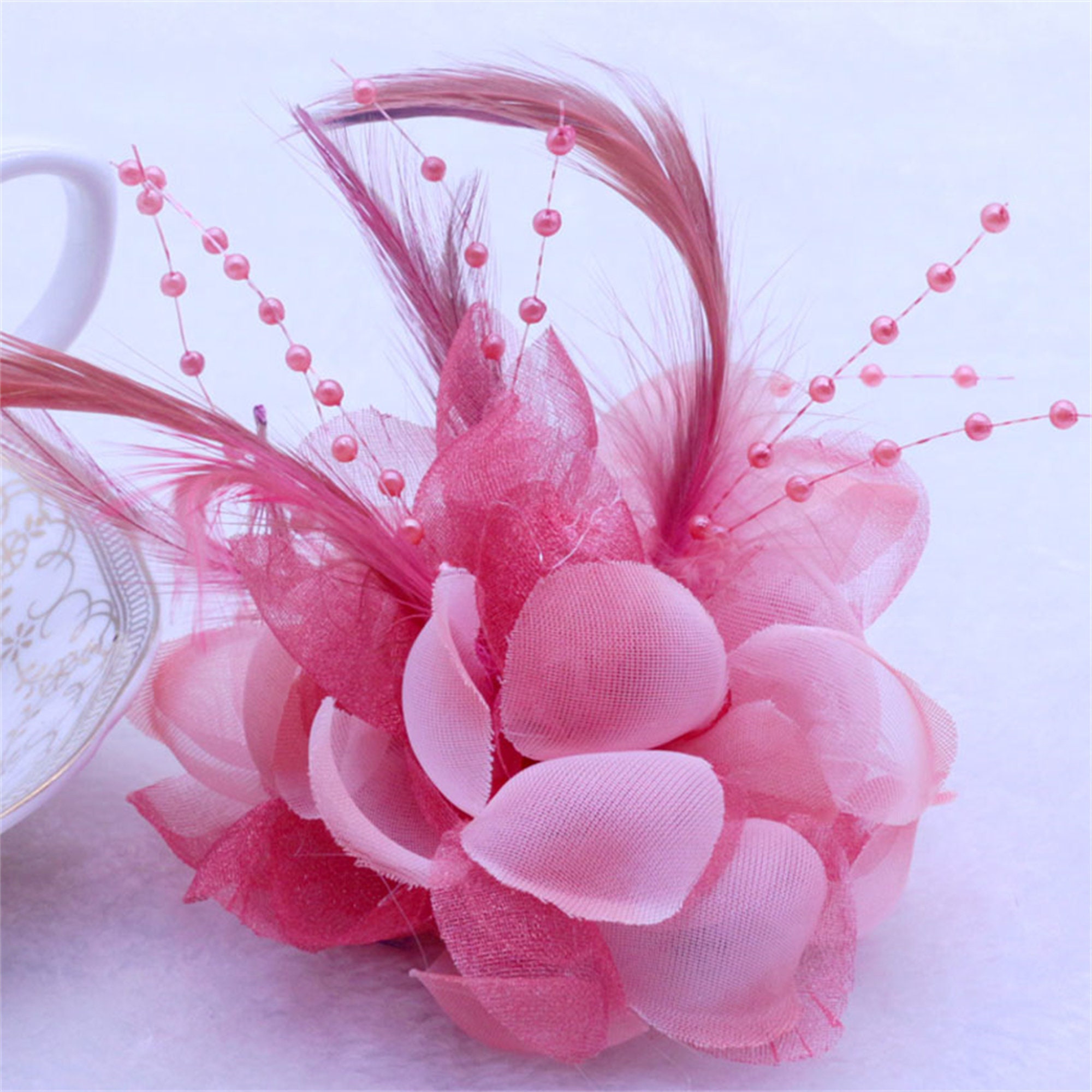 150pcs 18color Bridal Flower Feather Bead Hair Clips 10cm Etsy UK