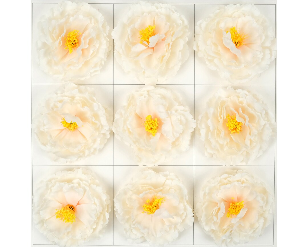 1/500PCS 12cm Artificial Silk Flower Head Cream Fake Flower DIY Crafts ...