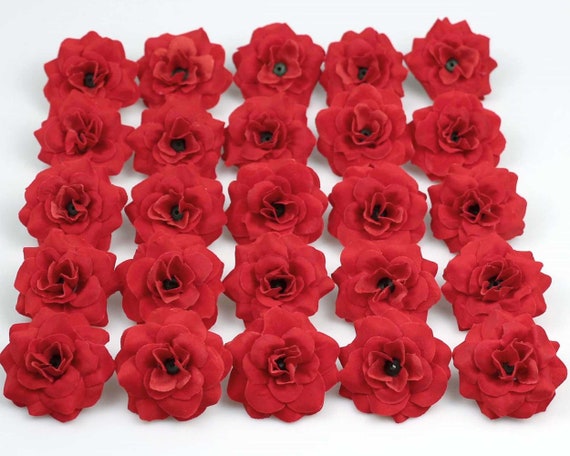 500pcs Mini Roses for Crafts Burgundy Flowers Artificial with Small White  Roses Foam Flowers Fake Flower Heads for Baby Shower Decorations Table