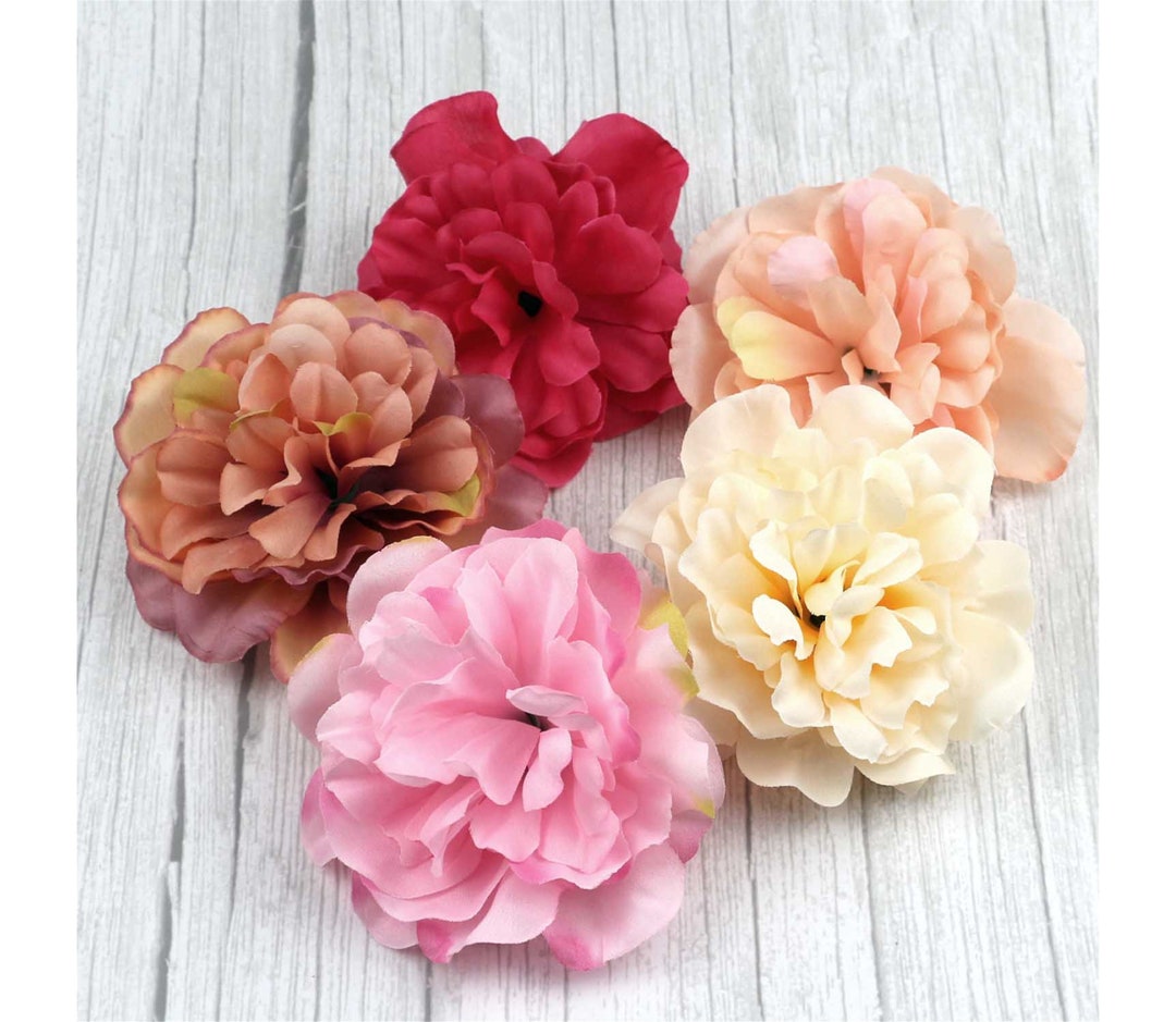 Large Peony - Artificial Silk Flower Head in Bulk / Wholesale Dahlia ...