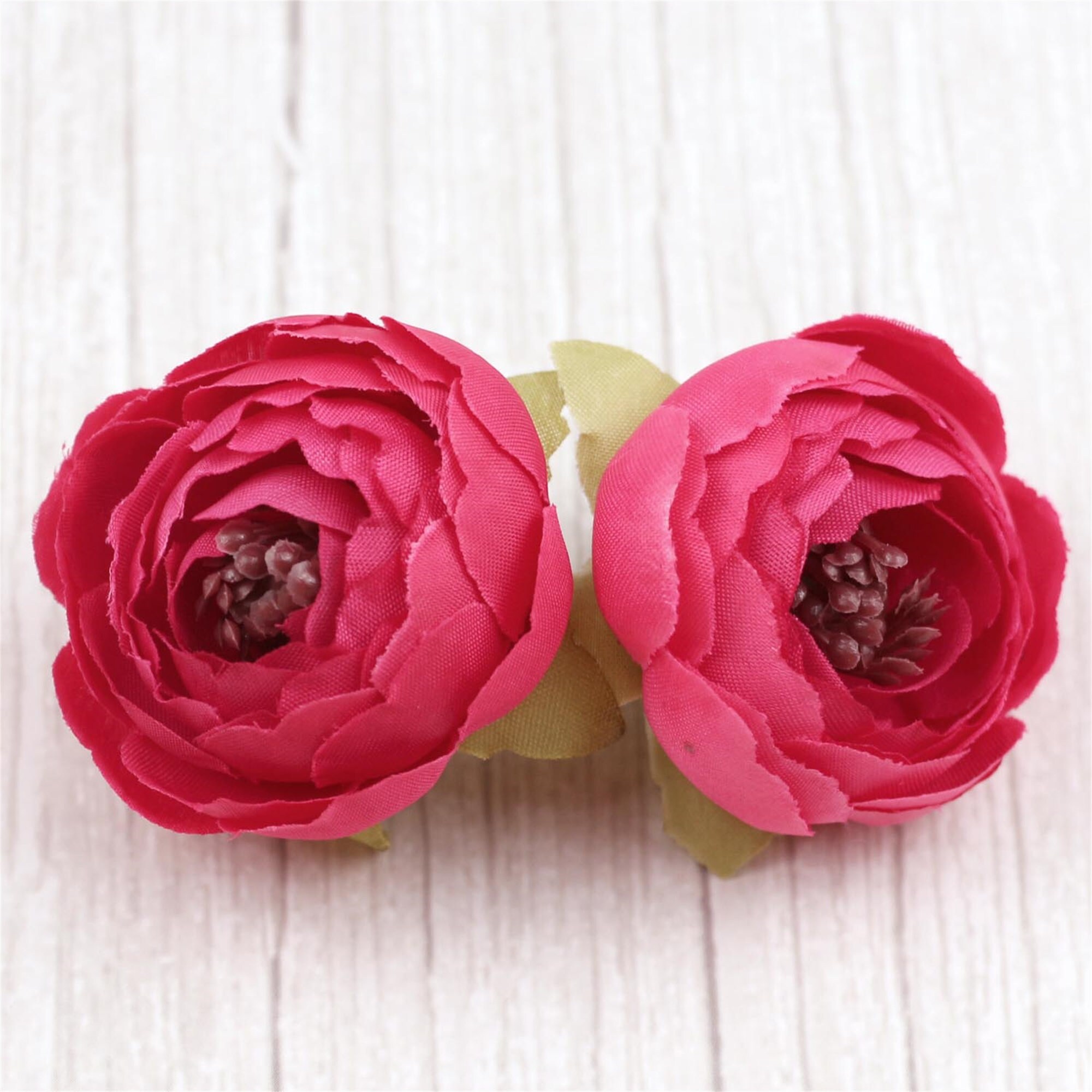 2 Inch Artificial Silk Rose Flower Bud 1/100 Pieces Bulk Rose Red ...