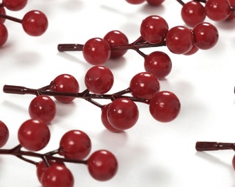 24 Stück Künstliche Beeren 21cm Kunstblumen Weihn Produktbild-Vorschau 2