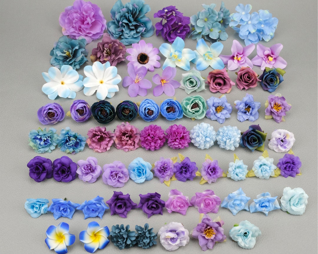 68pcs Artificial Flower Heads Combo Set/simulation Silk Flower/rose ...