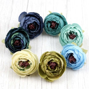 5cm Camellia  Artificial Silk Flower Head in bulk Rose For DIY Wreath Cake Topper Crown Party Table Decor Fake Flower Accessories 5/100Pcs