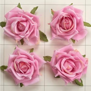 Pink Rose Head / 2/200PCS Artificial Silk Flower Head For DIY Crafts Flower Wall Cake Topper Crown Decor Fake Flower