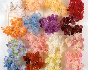 12 Color Artificial Silk Hydrangea Flower Heads 2-200Pcs Bulk Hydrangea Flowers Silk Flower For DIY Handcrafts Wedding Decoration Supplies