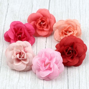 2/500pcs 24 Color Rose Silk Artificial Flower Head in Bulk Fake Roses ...