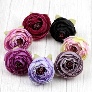 2" Artificial Silk Flower Head Rose Bud, Camellia Head,fake Flower Head ...