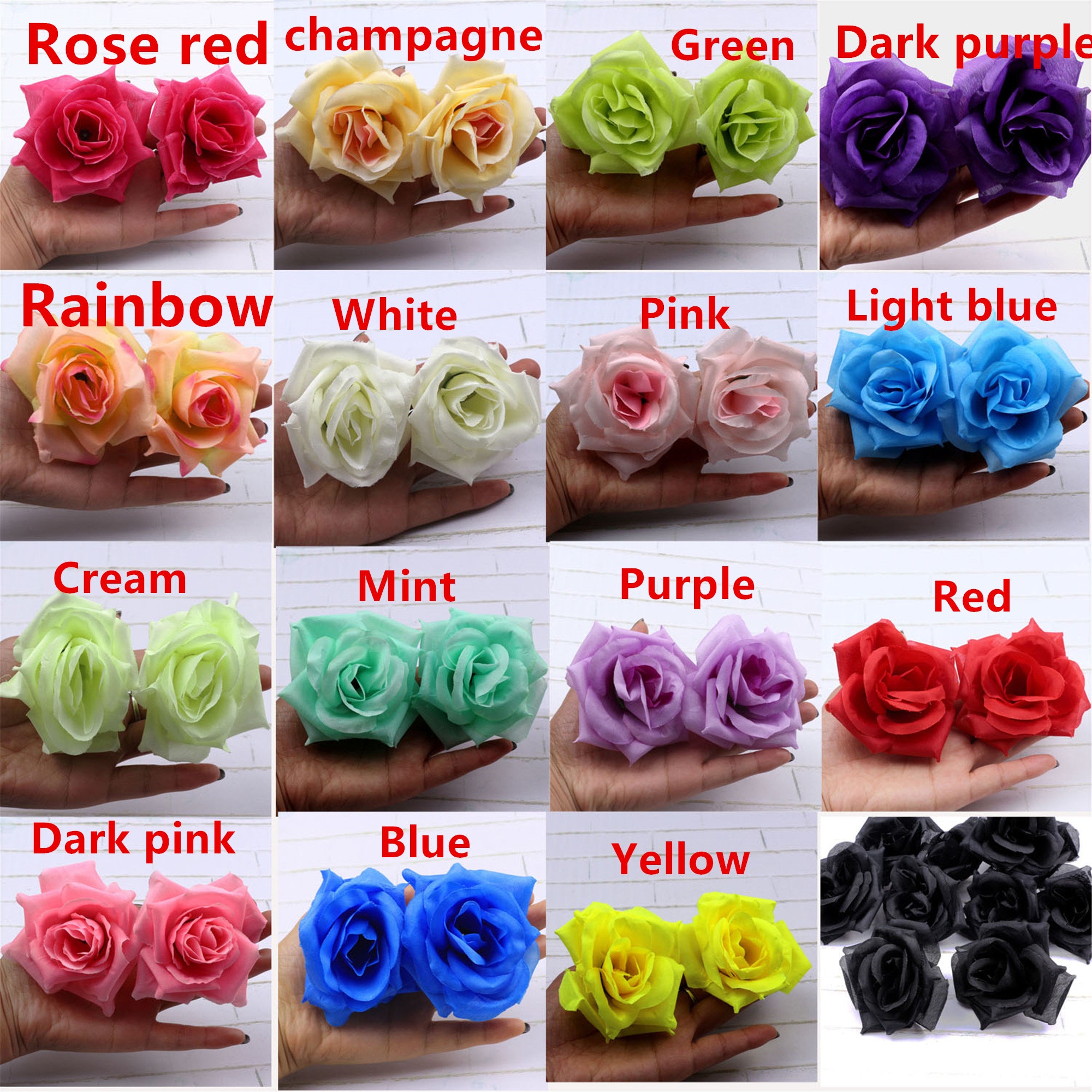 2/500pcs 8cm Red Rose Flower Heads in Bulk Silk Artificial Etsy