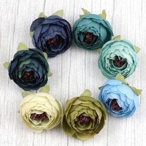 2" Artificial Silk Flower Head Rose Bud, Camellia Head,fake Flower Head ...