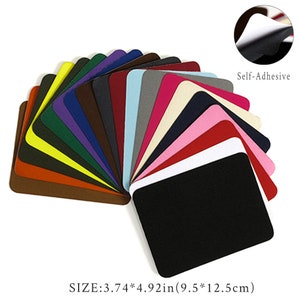 20 colori toppe di riparazione autoadesive 2-100 pezzi toppe di riparazione rettangolari accessori toppe da cucire per abbigliamento piumino giacca borsa applique