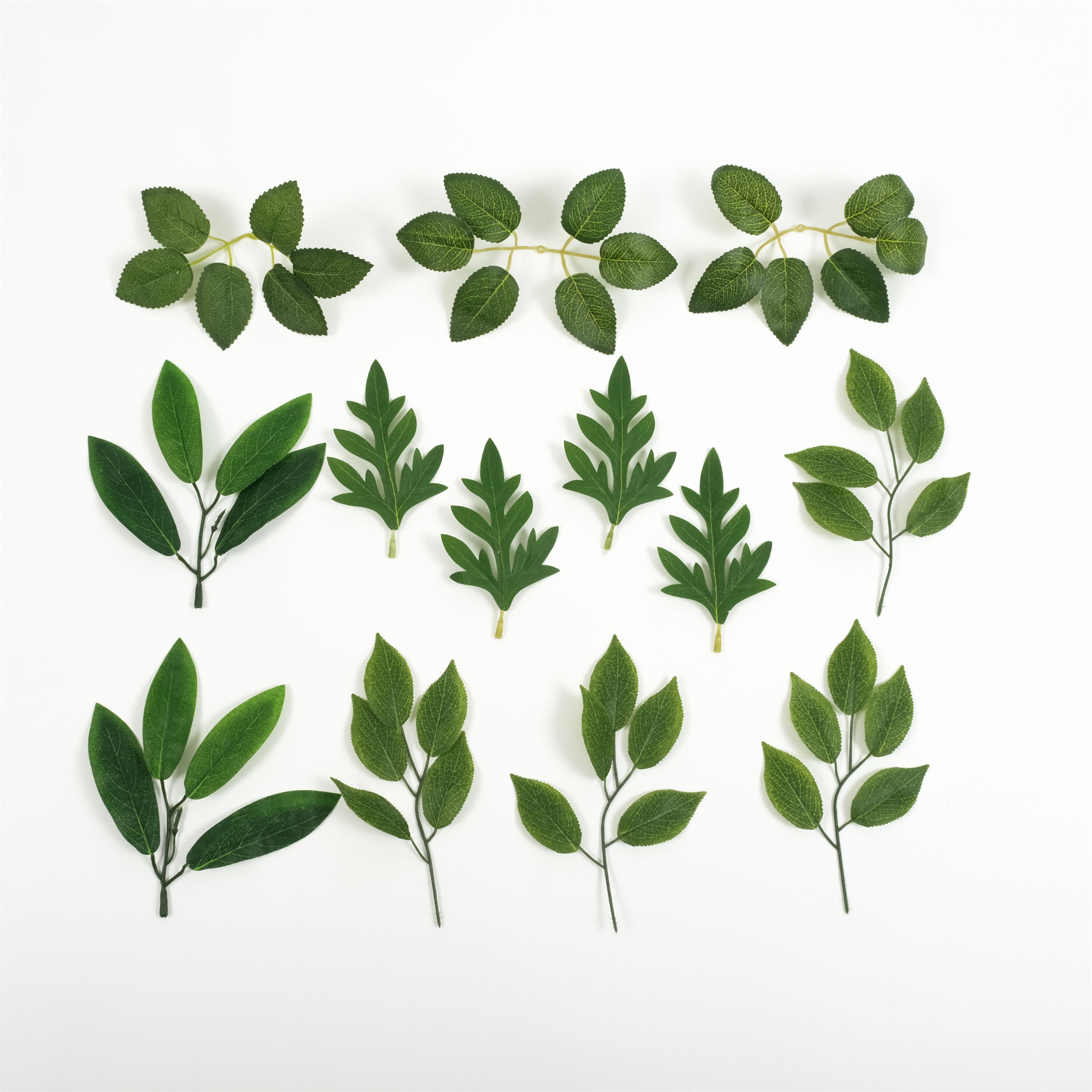 200 foglie artificiali in seta verde, finte foglie singole con filo metallico, in plastica, per bouquet fai da te, ghirlande, matrimoni, Natale