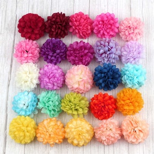 2" Artificial Silk Mum Flower Head Bulk Silk Craspedia Fake Billy Ball For DIY Wedding Party Wreath Garland Christmas Tree Decor Faux Fower