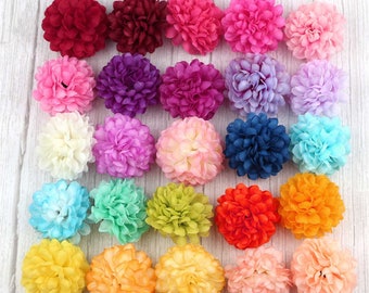 2&quot; Artificial Silk Mum Flower Head Bulk Silk Craspedia Fake Billy Ball For DIY Wedding Party Wreath Garland Christmas Tree Decor Faux Fower