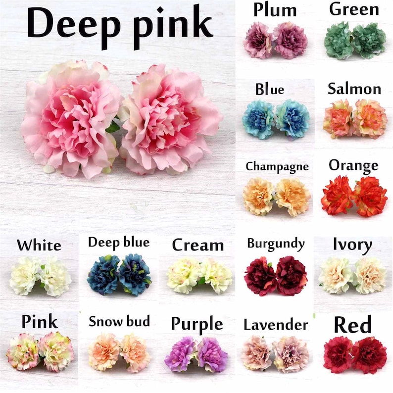 2/500pcs 6cm Silk Carnation Artificial Flower Head in Bulk Etsy