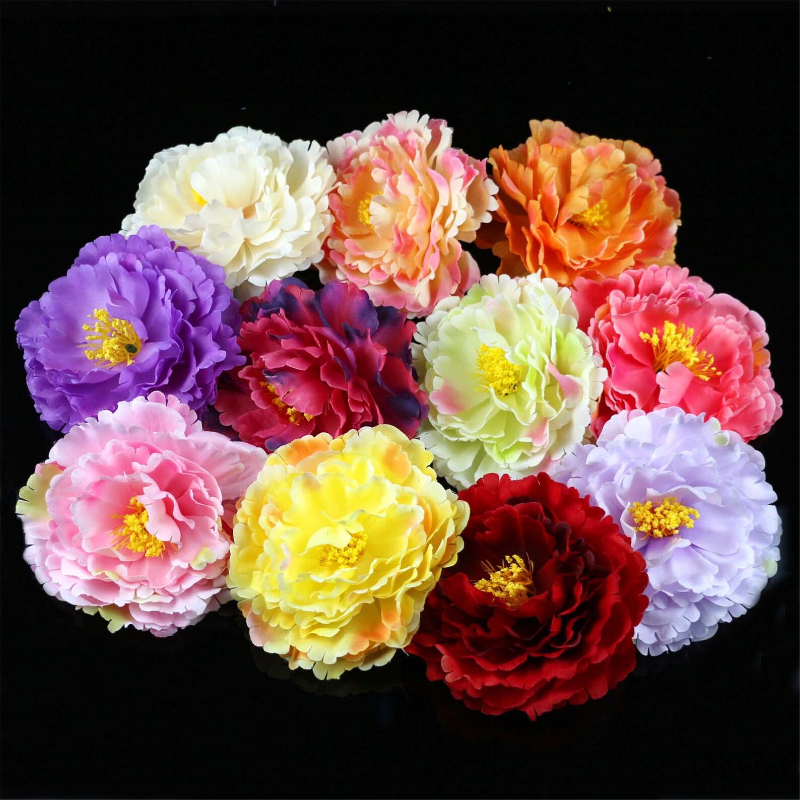 2/100Pc Large Artificial Peony Flower Heads Bulk 12cm Peony Etsy