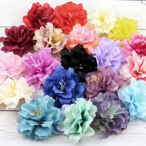 Royal Blue 3" Fake Flower Heads in Bulk Wholesale Silk Peony Artificial ...
