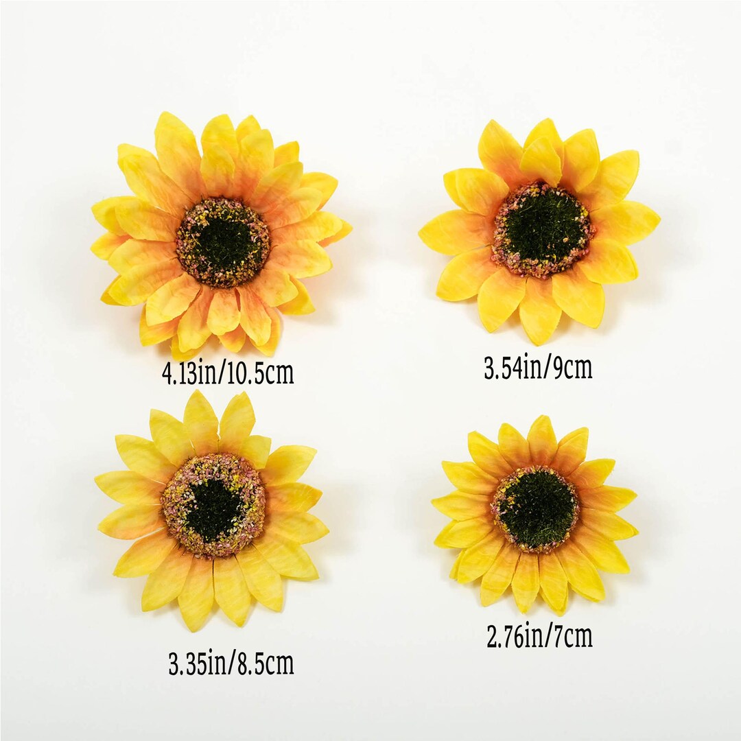 TRUBUY Teste di Girasoli Artificiali, 30 Pezzi Fiori Artificiali