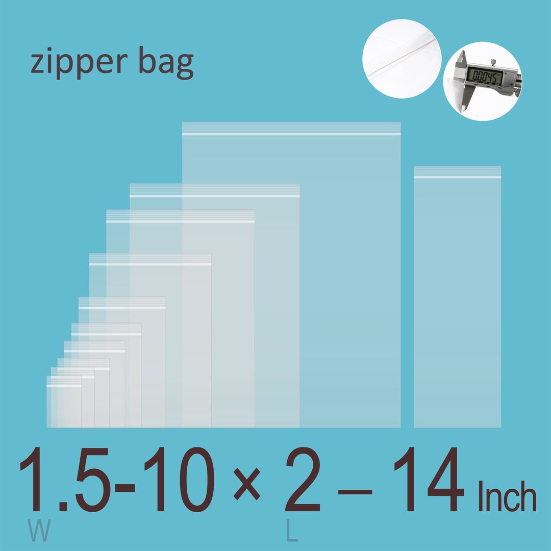 Transparent Poly Zip Closure Bags / Reseal and Reusable Self Locking