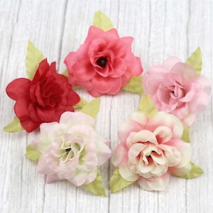 20 colori mini capolino rosa / rosa fiori di seta artificiale alla rinfusa simulazione fiori bocciolo di rosa per carte fai da te decorazioni floreali appese mobili
