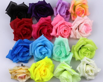 1/500Pcs 8cm Artificial Silk Roses Flowers heads bulk Fake Flowers Decoration DIY for Wedding Bouquets Centerpieces,Arrangements Home Decor