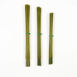 3 Size Light Green Floral Stem Wire 10-200Pcs Artificial Flower Rod Plant Stub Wire Floral Wire Sticks Stem for Flower Arrangement Supplies