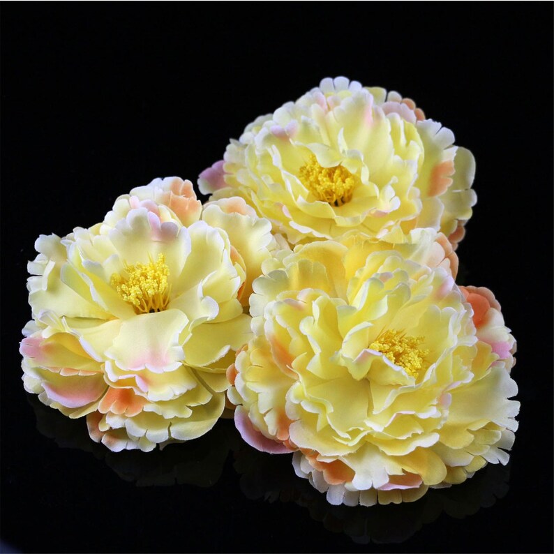 2/100pc Large Artificial Peony Flower Head Bulk 12cm Peony Etsy