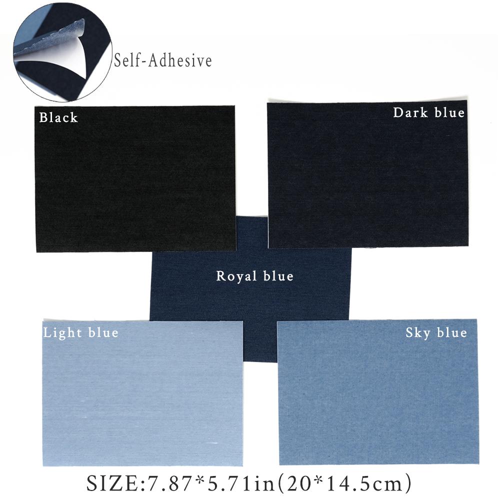 5 Colors Self-adhesive Repair Premium Denim Patches 2-100pcs Rectangle ...