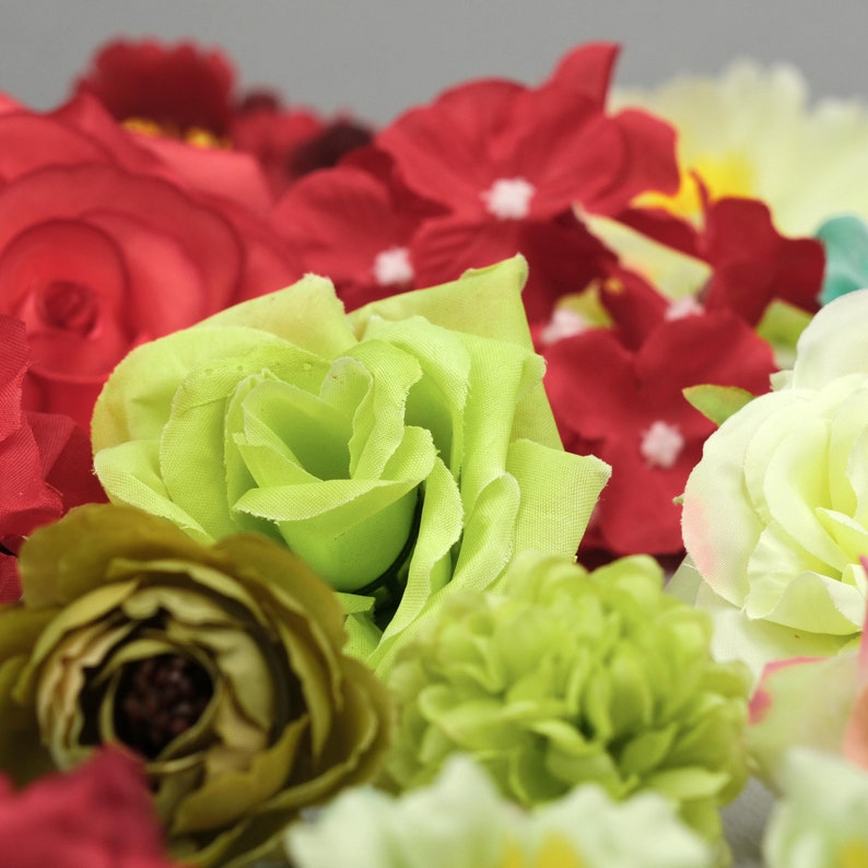 41pcs Artificial Flower Head Combo Set/413cm Silk Etsy